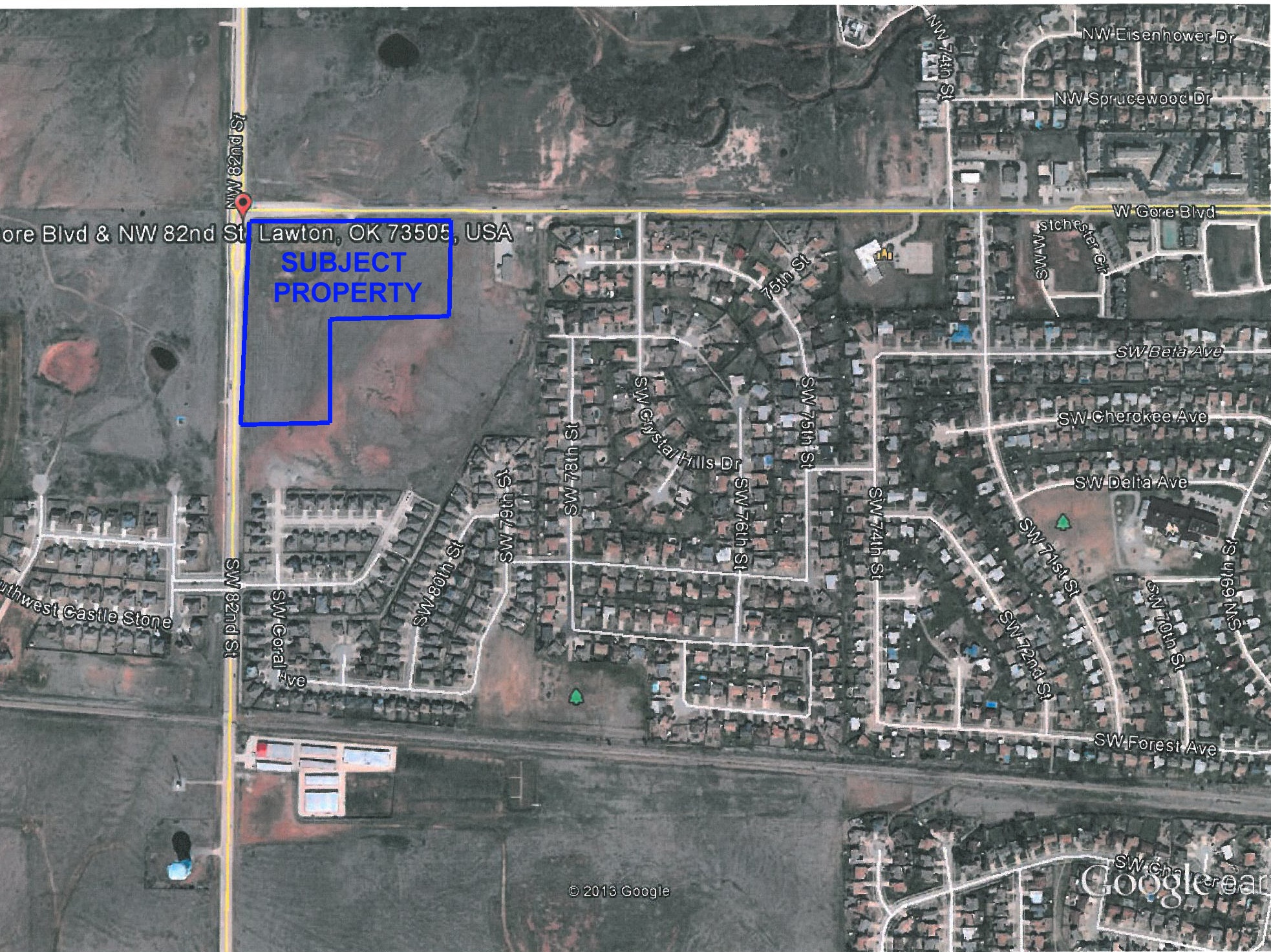 SW 82nd & Gore Blvd, Lawton, OK à vendre Aérien– Image 1 sur 2
