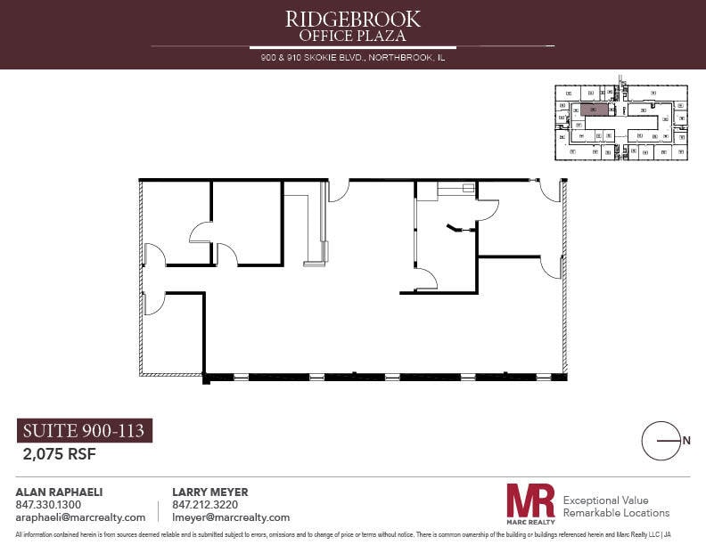 900 Skokie Blvd, Northbrook, IL à louer Plan d’étage– Image 1 sur 1
