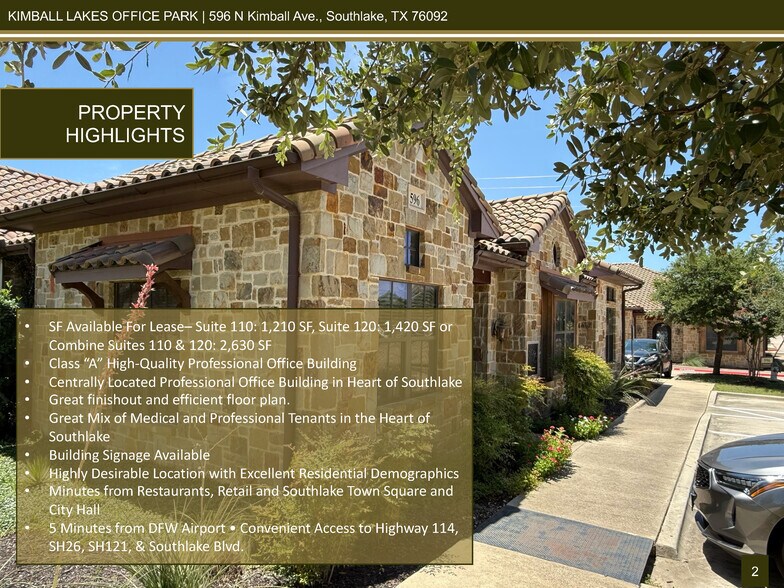 596 N Kimball Ave, Southlake, TX à louer - Photo de l’immeuble – Image 2 sur 11