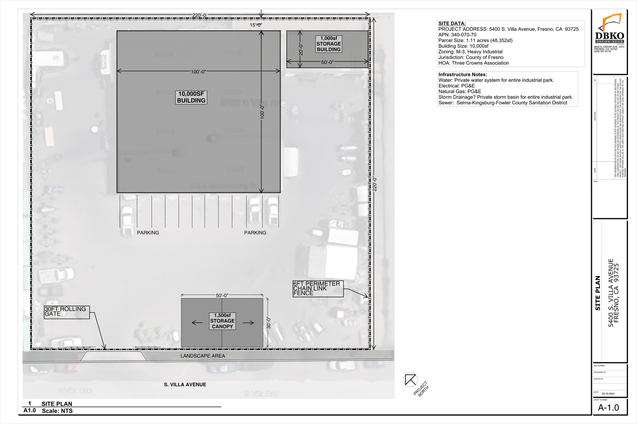 5400 S Villa Ave, Fresno, CA à louer Plan de site– Image 1 sur 1