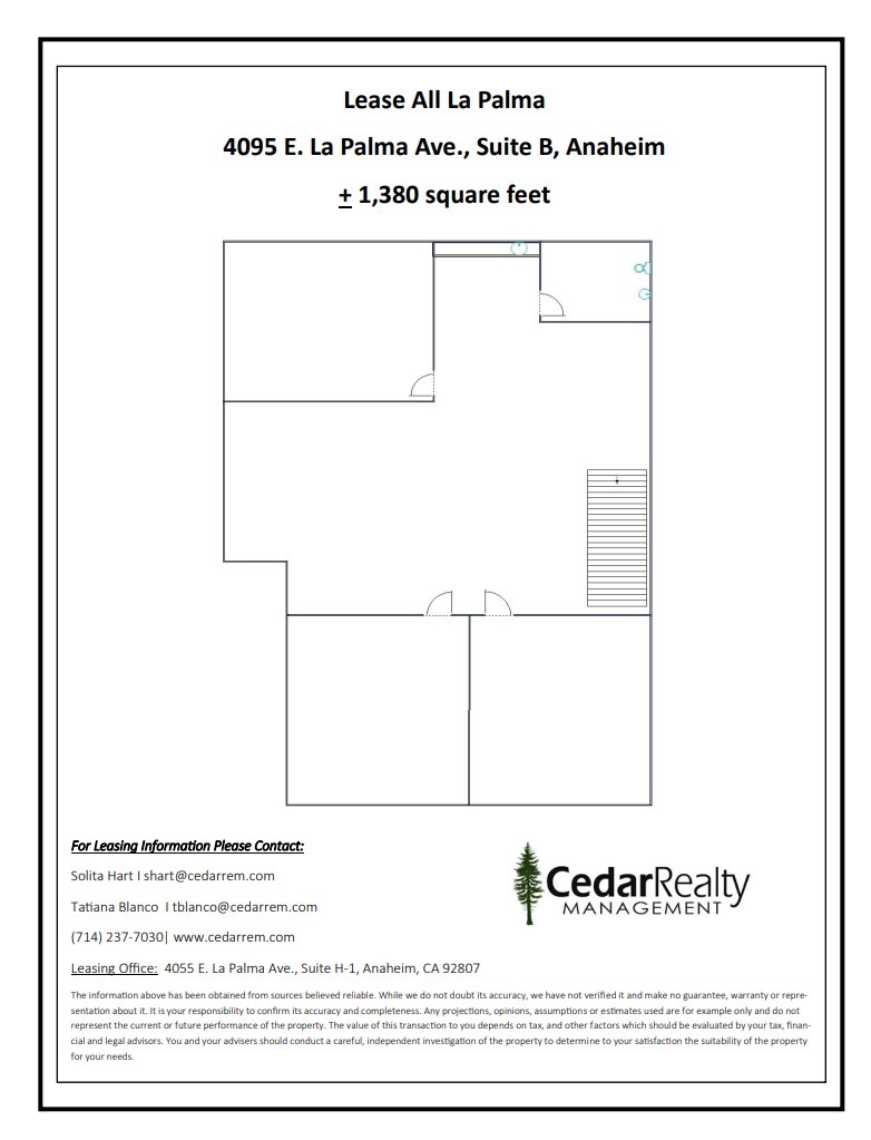 4095 E La Palma Ave, Anaheim, CA à louer Plan d’étage– Image 1 sur 1