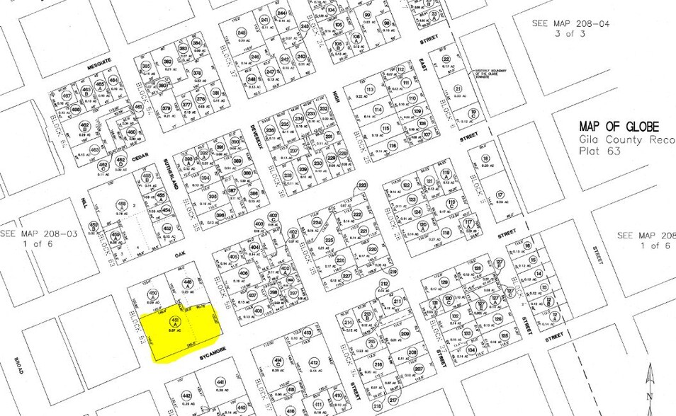 101 S Hill St, Globe, AZ à louer - Plan cadastral – Image 2 sur 2