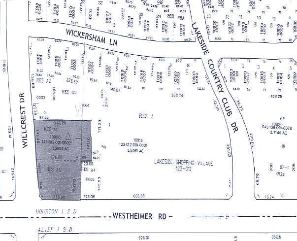 10904-11030 Westheimer Rd, Houston, TX à louer - Plan cadastral – Image 2 sur 7