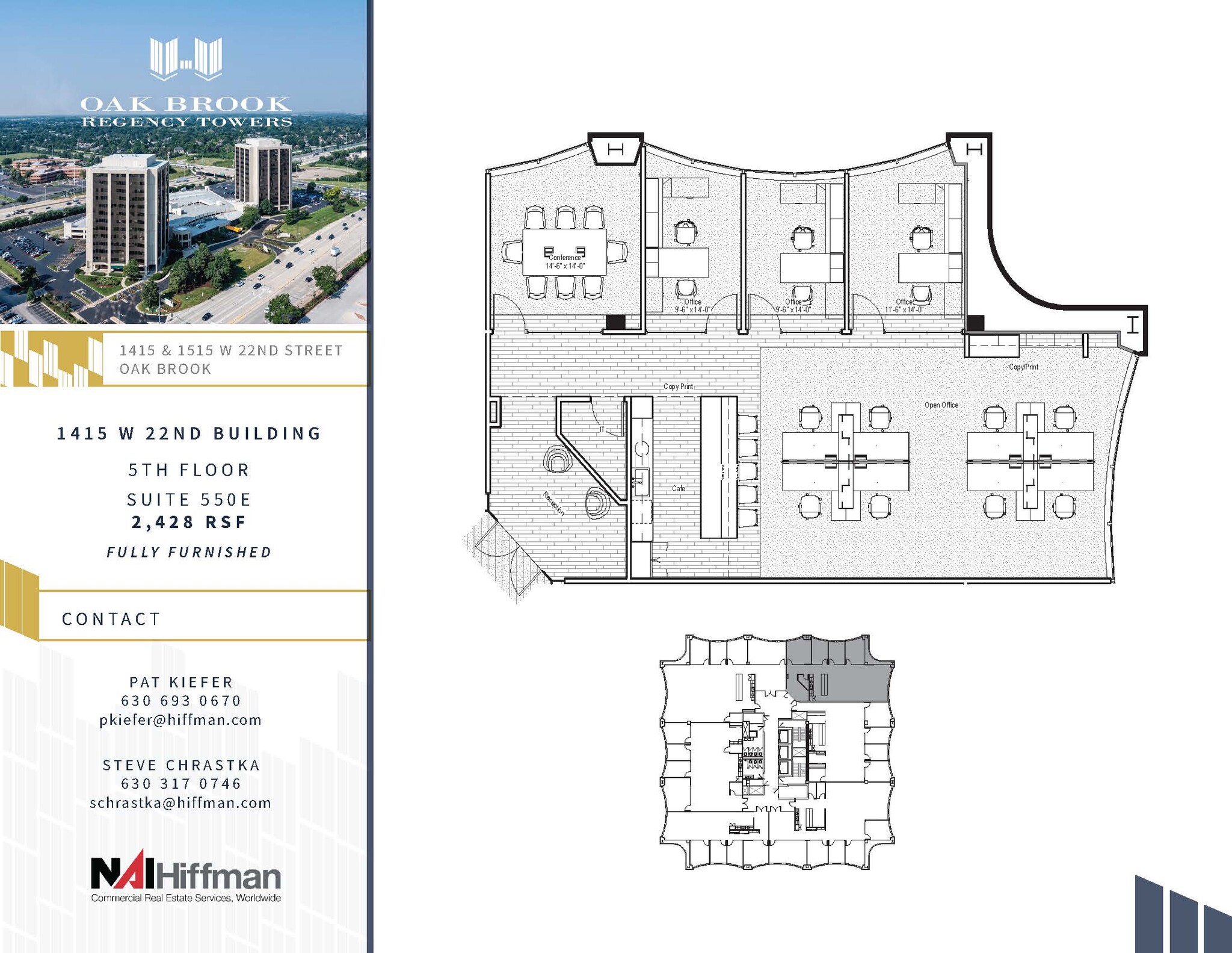 1415 W 22nd St, Oak Brook, IL à louer Plan d’étage– Image 1 sur 1