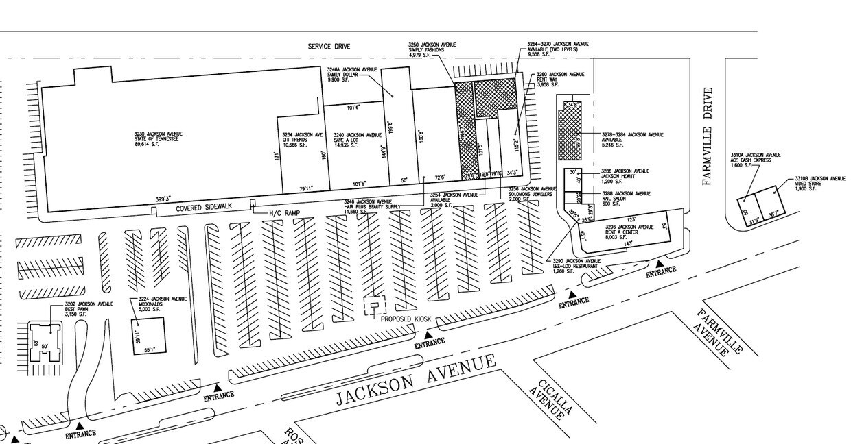3234-3266 Jackson Ave, Memphis, TN à louer Photo de l’immeuble– Image 1 sur 3