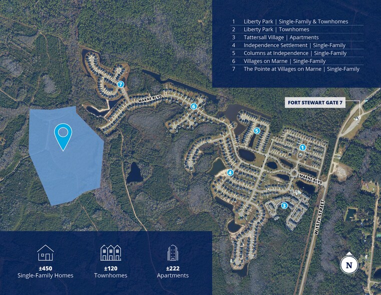 Marne Blvd, Hinesville, GA à vendre - Aérien – Image 3 sur 3