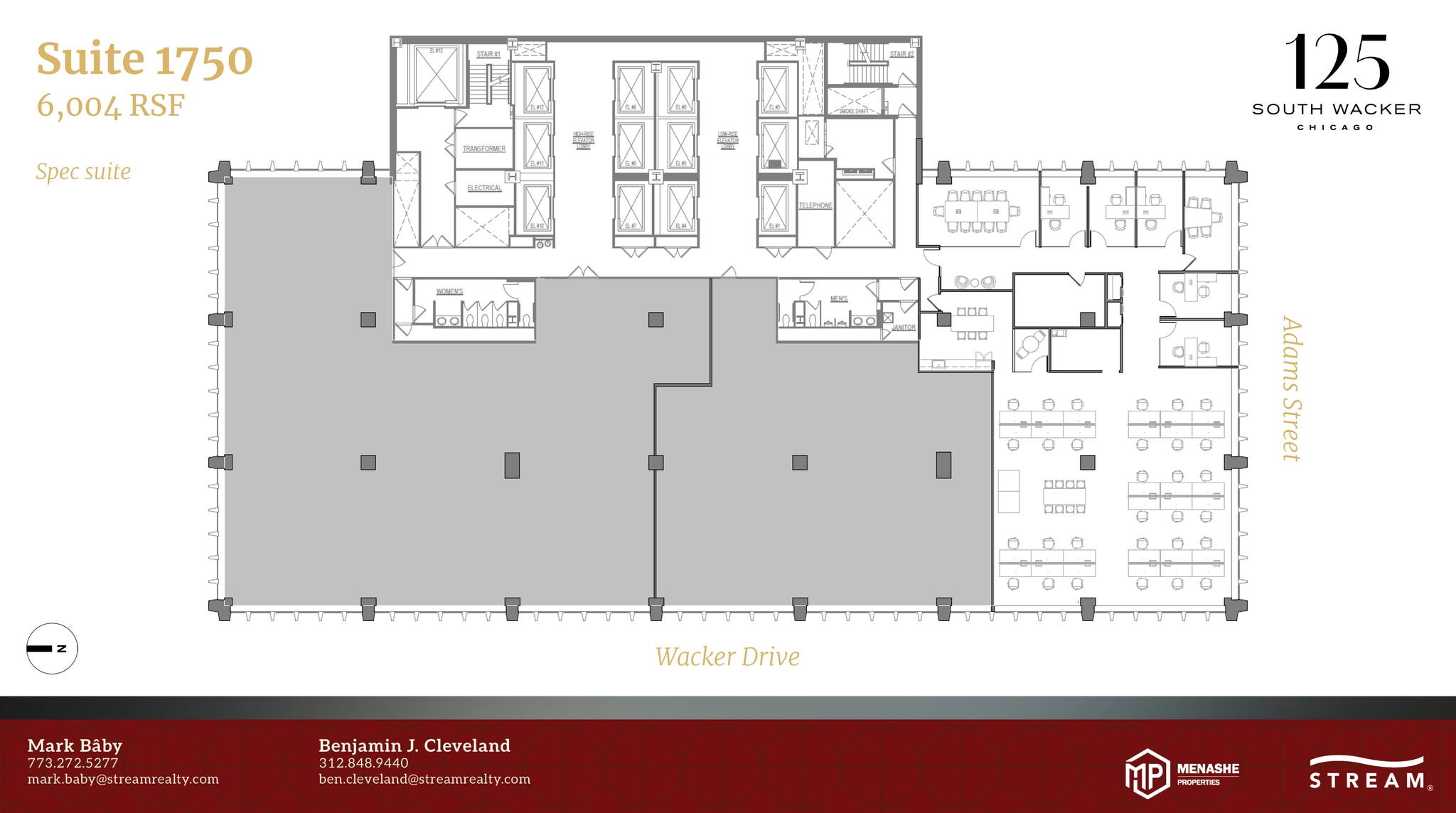 125 S Wacker Dr, Chicago, IL à louer Plan d’étage– Image 1 sur 1