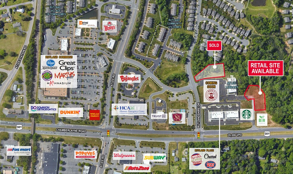 US 301 Rt, Mechanicsville, VA à vendre - Aérien – Image 1 sur 1