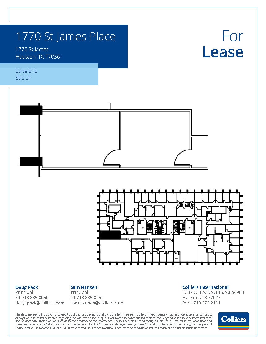 1770 St James Pl, Houston, TX à louer Plan d’étage– Image 1 sur 1