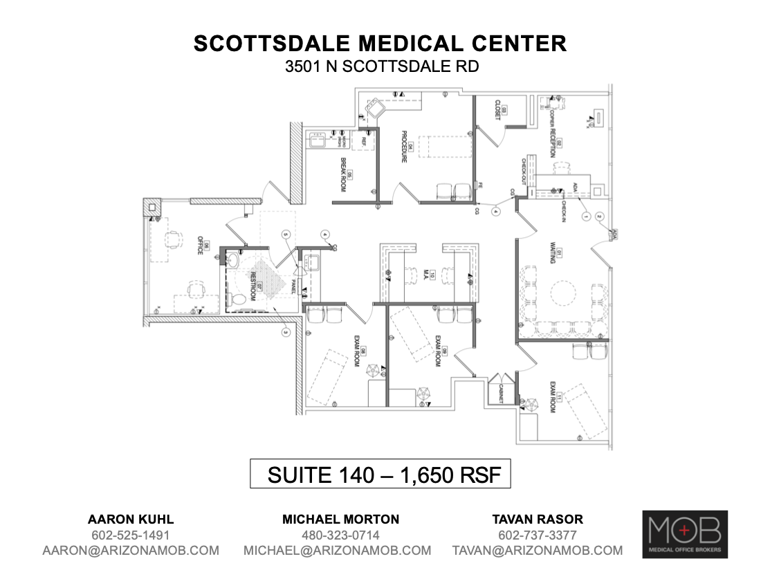3501 N Scottsdale Rd, Scottsdale, AZ à louer Plan d’étage– Image 1 sur 1