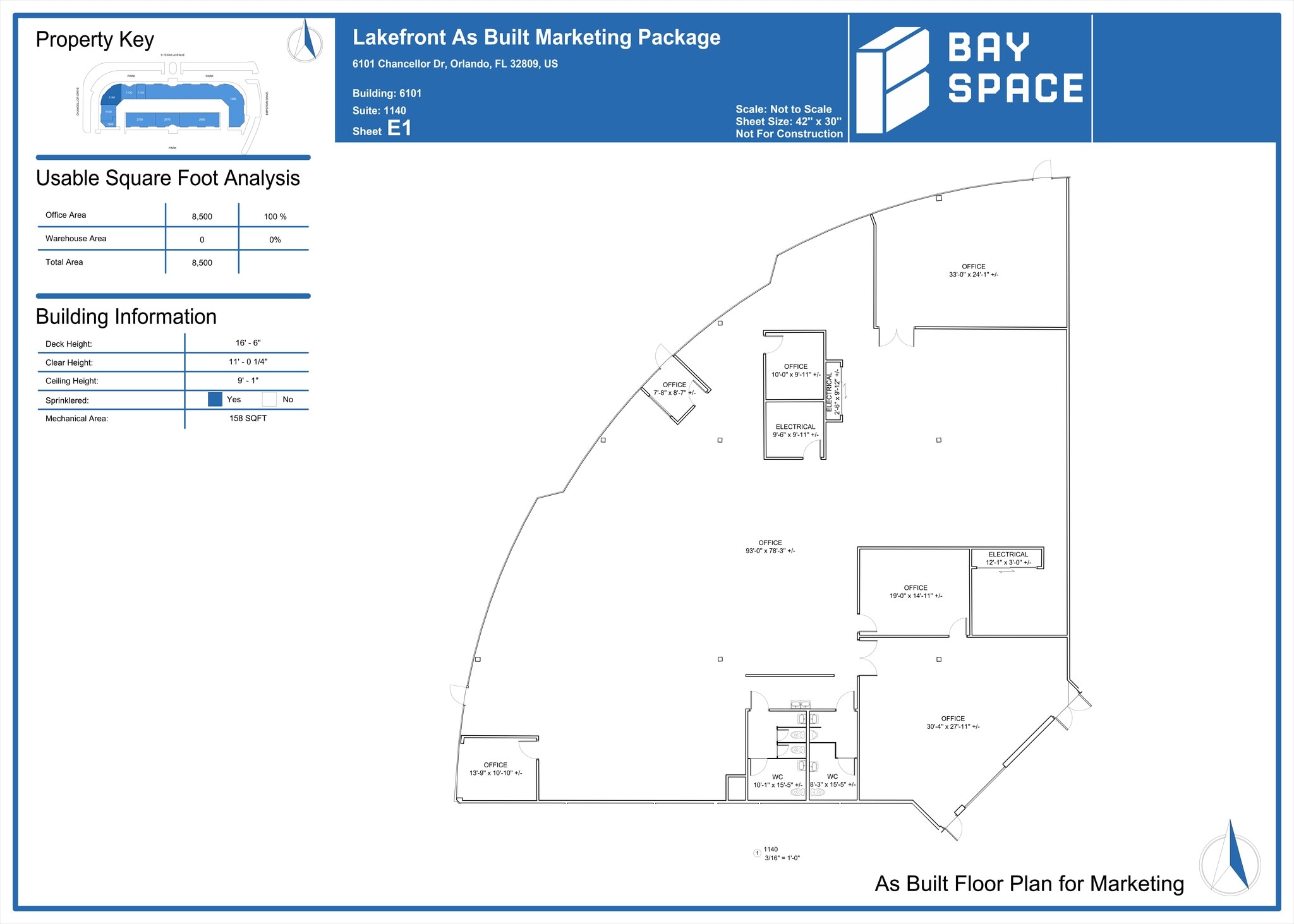 6101 Chancellor Dr, Orlando, FL à louer Plan de site– Image 1 sur 1