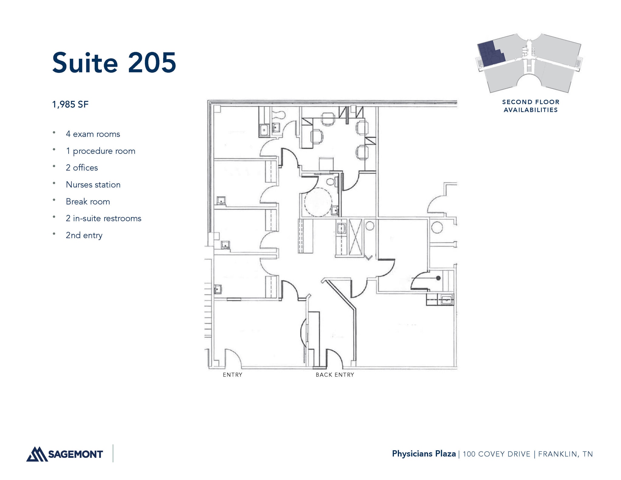 100 Covey Dr, Franklin, TN à louer Plan d’étage– Image 1 sur 1