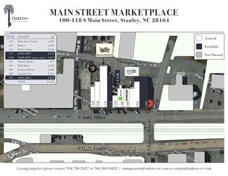 Plus de détails pour 100-112 S Main St, Stanley, NC - Local commercial à louer
