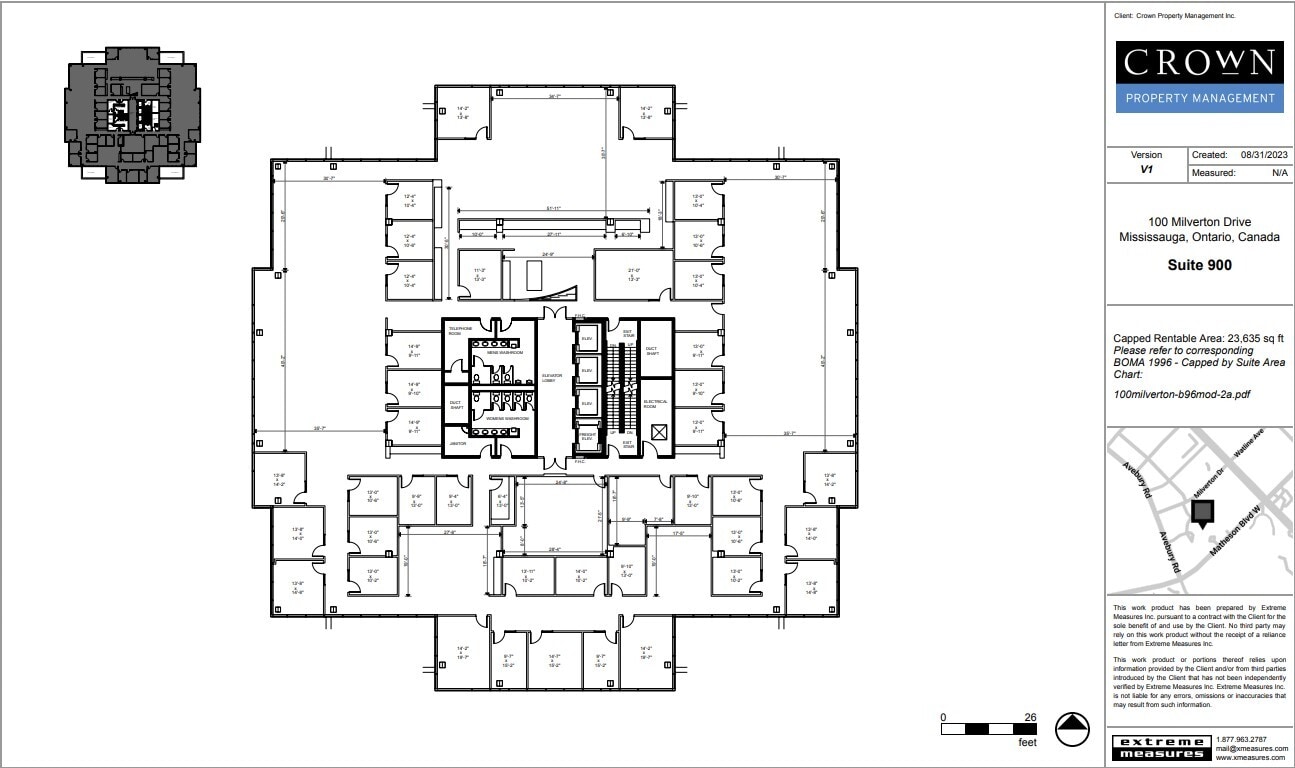 100 Milverton Dr, Mississauga, ON à louer Plan d’étage– Image 1 sur 1