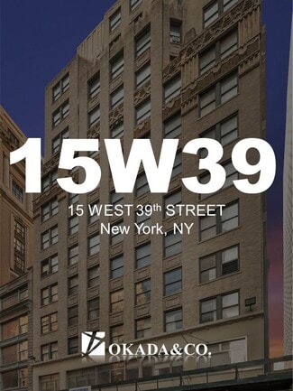 Plus de détails pour 15 W 39th St, New York, NY - Bureau, Bureau/Local commercial à louer
