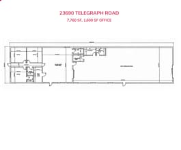 23690 Telegraph Rd, Southfield, MI à louer Plan d’étage– Image 1 sur 3
