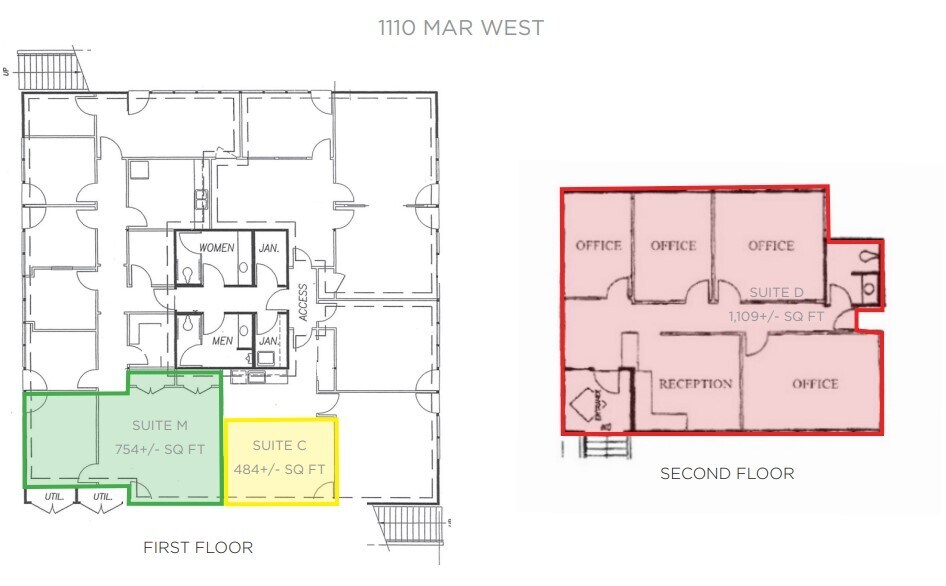 1120 Mar West St, Tiburon, CA à louer Plan d’étage– Image 1 sur 1