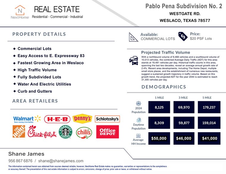 1805 N. Westgate Drive, Weslaco, TX à vendre - Autre – Image 2 sur 4