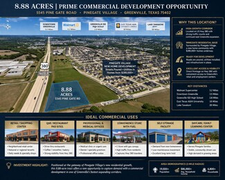 Plus de détails pour 5545 Pinegates Rd, Greenville, TX - Terrain à vendre