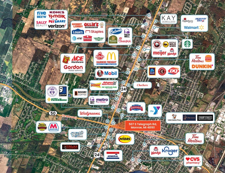 507 S Telegraph Rd, Monroe, MI à vendre - Photo de l’immeuble – Image 2 sur 4