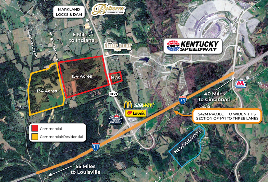 I-71 & KY SR 1039, Sparta, KY à vendre - Aérien – Image 2 sur 2