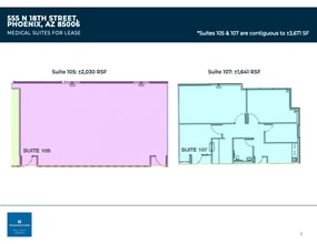 555 N 18th St, Phoenix, AZ à louer Plan d’étage– Image 1 sur 1