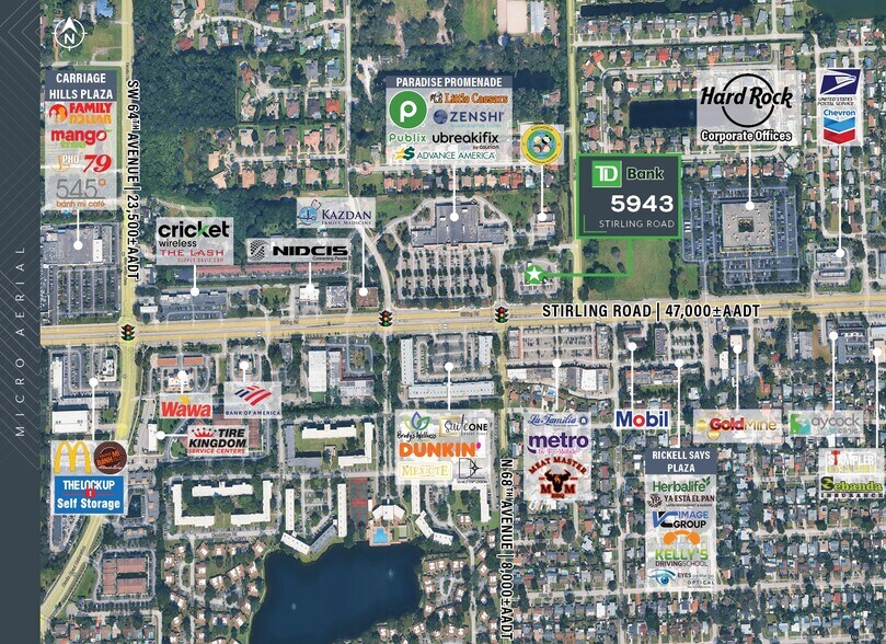 5943 Stirling Rd, Davie, FL à vendre - Aérien – Image 3 sur 7