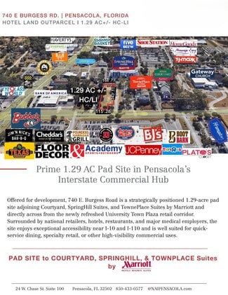 Plus de détails pour 740 Burgess Rd, Pensacola, FL - Terrain à vendre