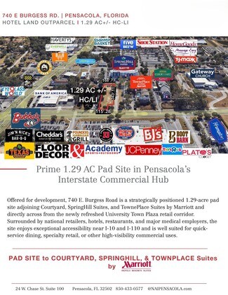 Plus de détails pour 740 Burgess Rd, Pensacola, FL - Terrain à vendre