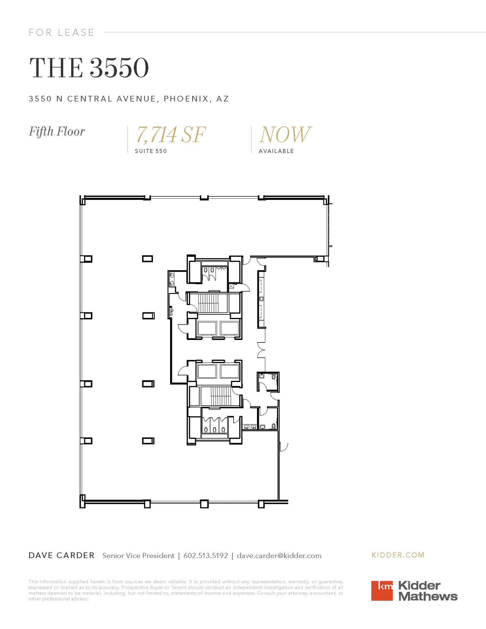 3550 N Central Ave, Phoenix, AZ à louer Plan d’étage– Image 1 sur 1