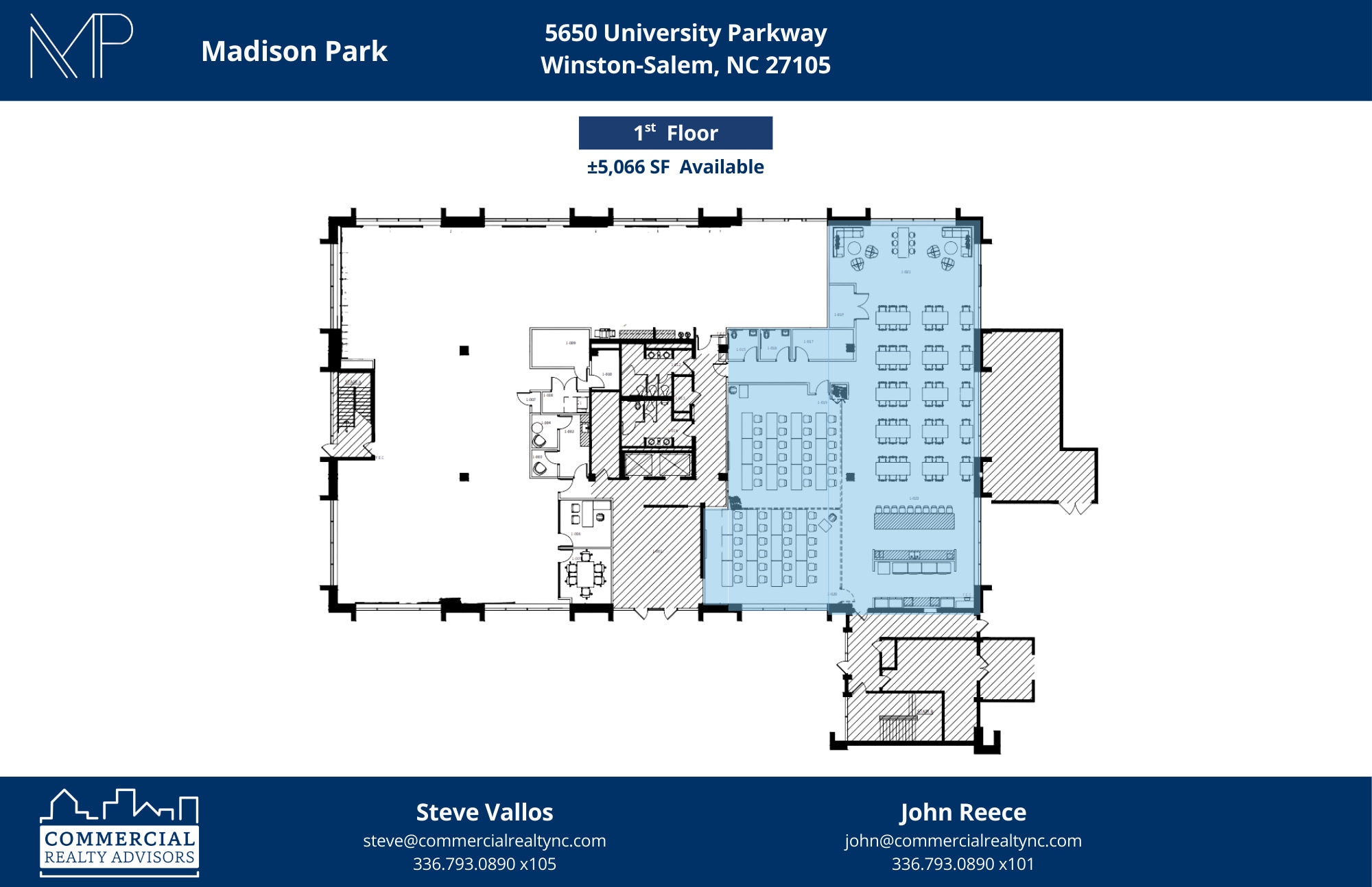 5620 University Pky, Winston-Salem, NC à louer Plan d’étage– Image 1 sur 1