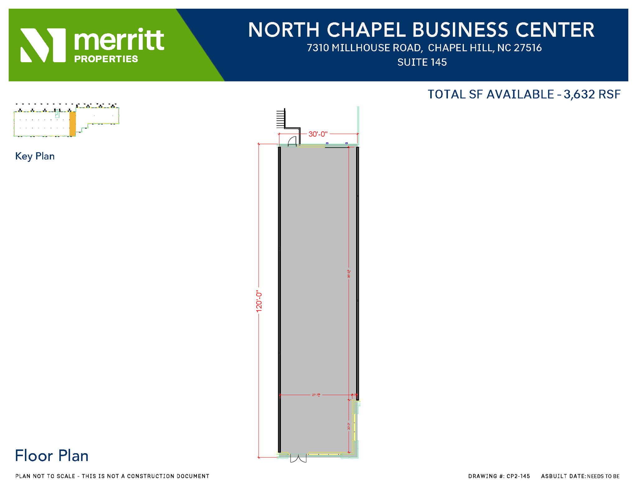 7300 Millhouse Rd, Chapel Hill, NC à louer Plan d’étage– Image 1 sur 1