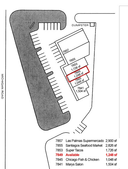 7841-7857 Michigan Rd, Indianapolis, IN à louer - Photo de l’immeuble – Image 3 sur 3