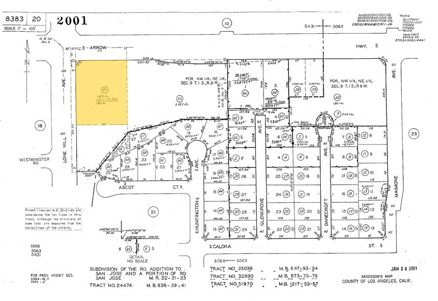 1086 W Arrow Hwy, San Dimas, CA à vendre - Plan cadastral – Image 2 sur 24