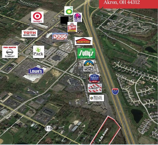 1191 E Turkeyfoot Lake Rd, Green, OH à vendre - Aérien – Image 2 sur 3