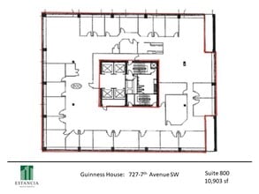 727 7th Ave SW, Calgary, AB à louer Plan d’étage– Image 1 sur 1