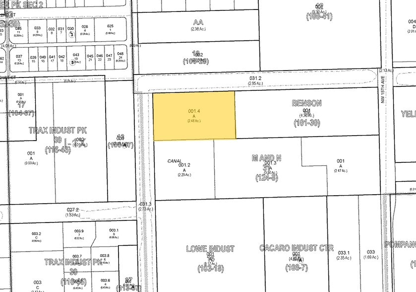 2025 NW 15th Ave, Pompano Beach, FL à louer - Plan cadastral – Image 2 sur 6