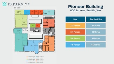 600 1st Ave, Seattle, WA à louer Plan d’étage– Image 1 sur 4