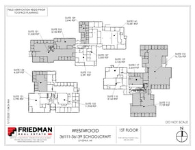 36133-36139 Schoolcraft Rd, Livonia, MI à louer Plan d’étage– Image 2 sur 2