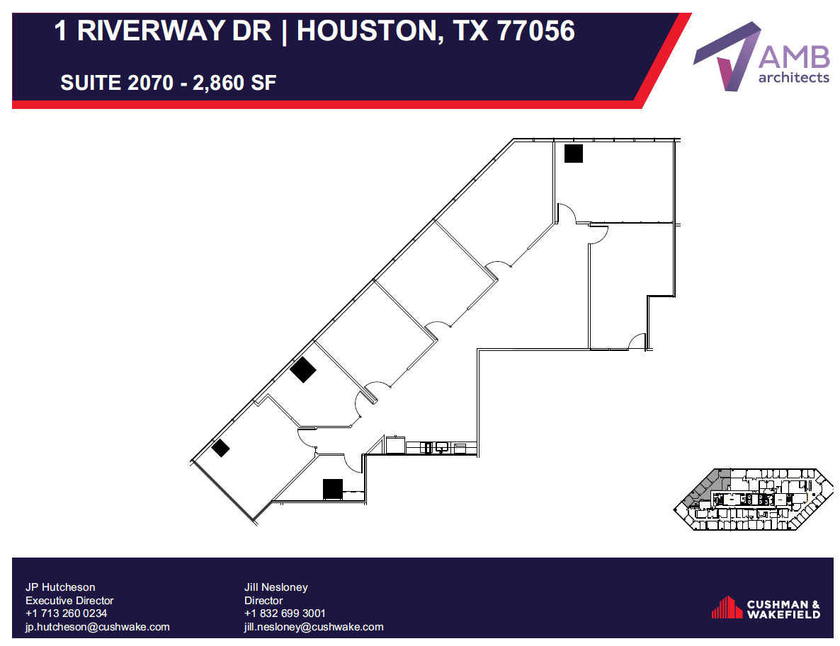1 Riverway, Houston, TX à louer Plan d’étage– Image 1 sur 1