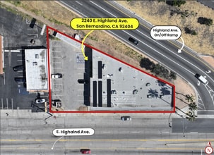2240 E Highland Ave, San Bernardino, CA - Vue aérienne vue de carte