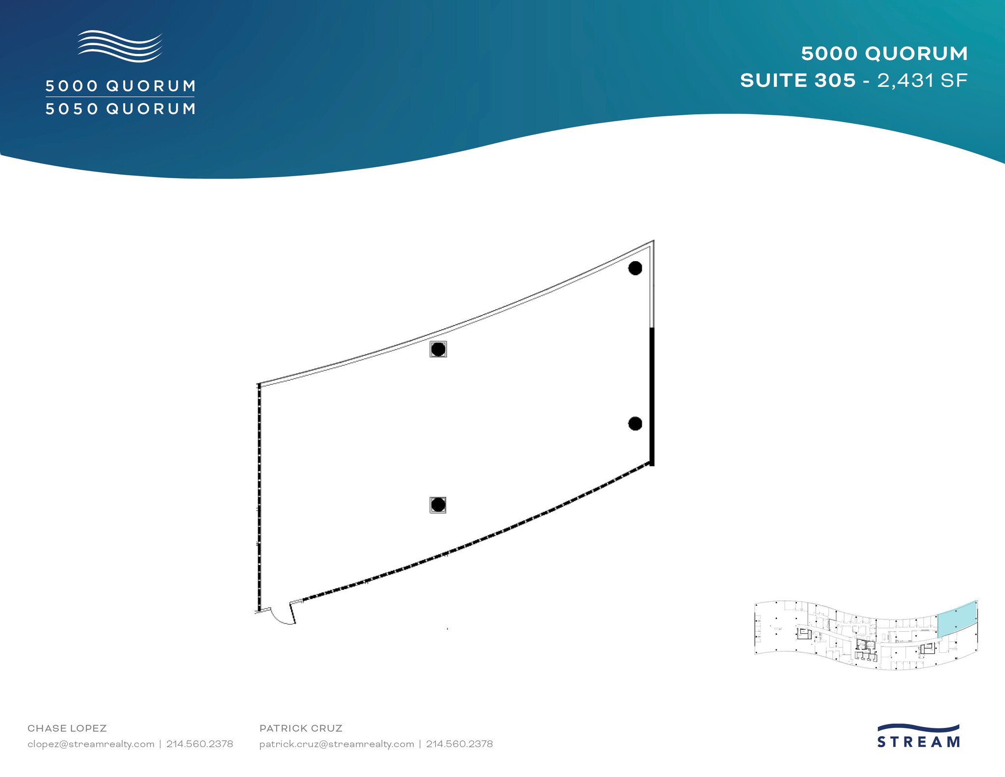 5000 Quorum Dr, Dallas, TX à louer Plan d’étage– Image 1 sur 1