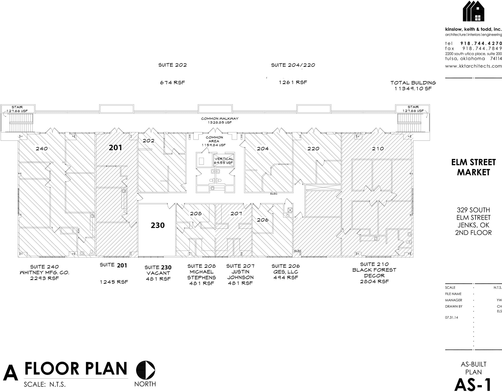 329 S Elm St, Jenks, OK à louer Plan d’étage– Image 1 sur 1