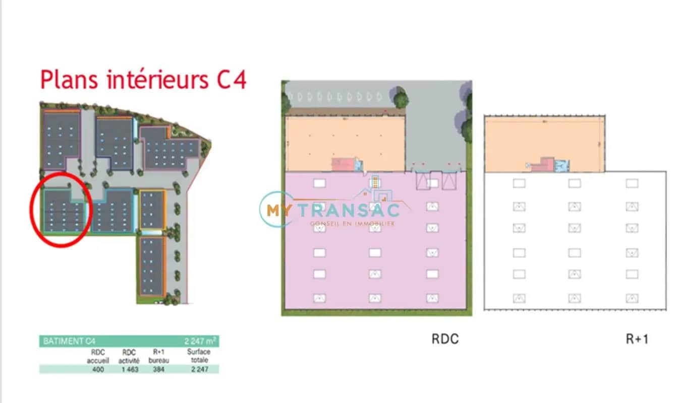 Local d'activités dans Montereau-sur-le-Jard à vendre Plan d’étage– Image 1 sur 10