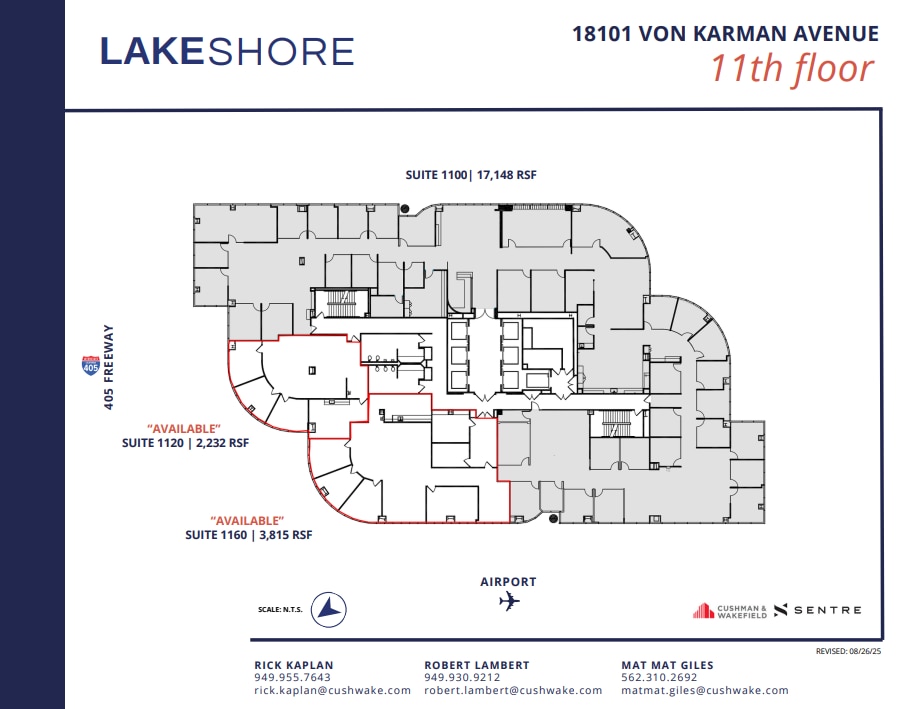 18101 Von Karman Ave, Irvine, CA à louer Plan d’étage– Image 1 sur 1
