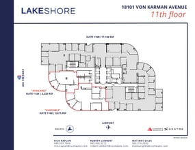 18101 Von Karman Ave, Irvine, CA à louer Plan d’étage– Image 2 sur 9