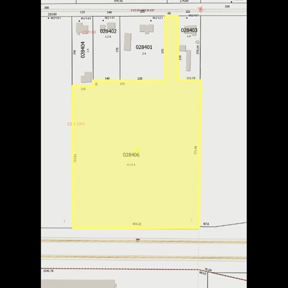 W2161 Evergreen Dr, Kaukauna, WI à vendre - Plan cadastral – Image 2 sur 3
