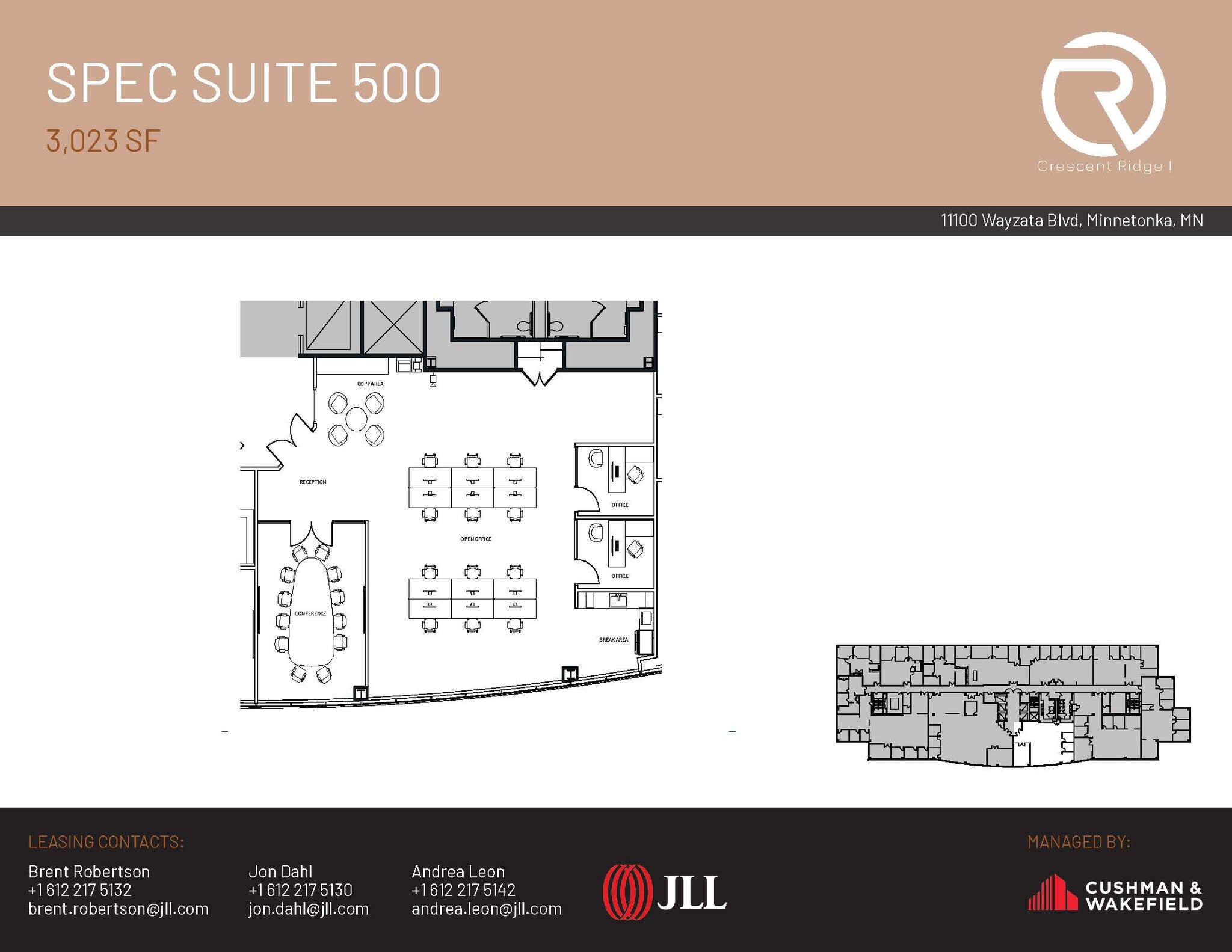 11100 Wayzata Blvd, Minnetonka, MN à louer Plan d’étage– Image 1 sur 1