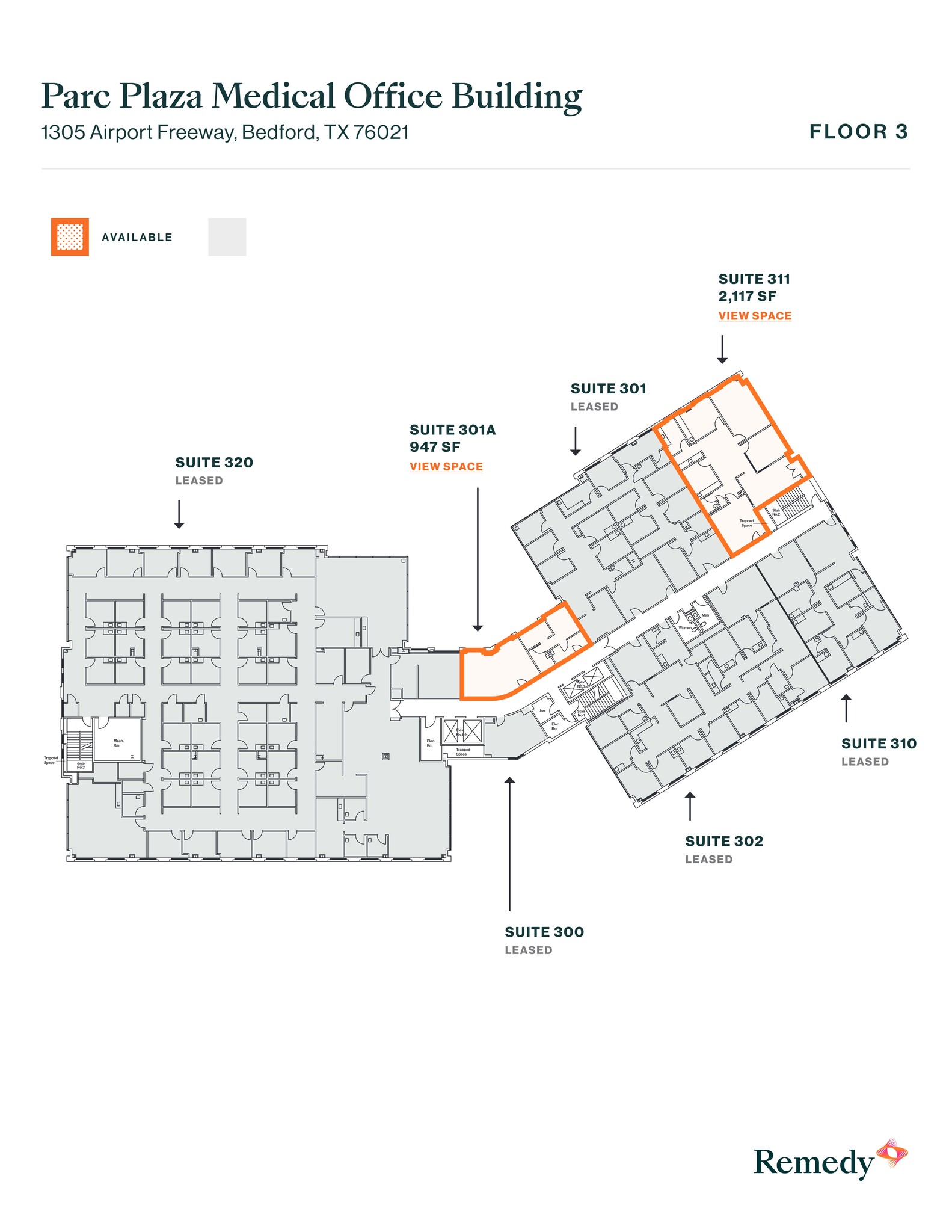 1305 Airport Fwy, Bedford, TX à louer Plan de site– Image 1 sur 2