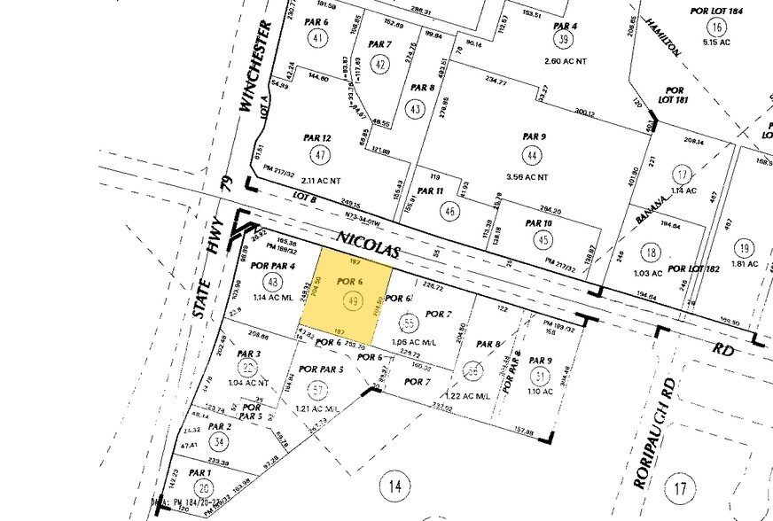 27247 Nicolas Rd, Temecula, CA à louer - Plan cadastral – Image 2 sur 8